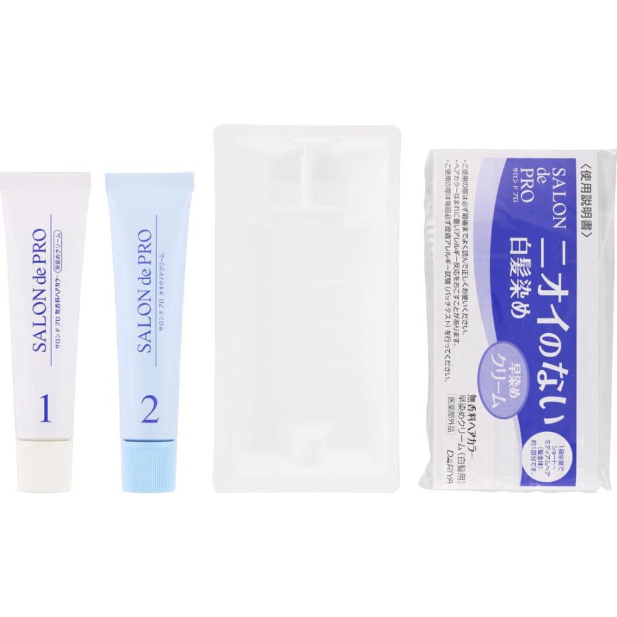 ダリヤ サロン ド プロ 無香料ヘアカラー 早染めクリーム(白髪用) 3 明るいライトブラウン 40g+40g (医薬部外品)|matsumotokiyoshi|02