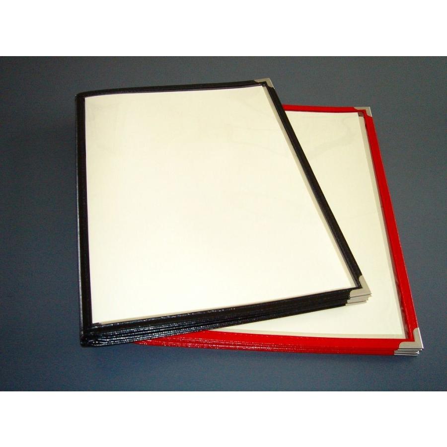 送料無料 メニューブック A4 12ページ 5冊セット A4対応 12Pカバー お品書き メニュー表 メニューファイル 店舗用の画像