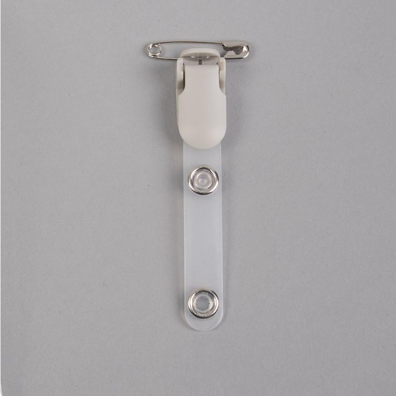 バンドクリップ 安全ピン付き 10個入り (IDカードホルダー吊り下げ名札