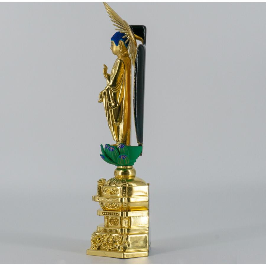 仏壇・仏具の窓口 仏像 浄土真宗 本願寺派 西 中七肌粉 3寸 高21.2×巾7.4×奥5.0cmの画像