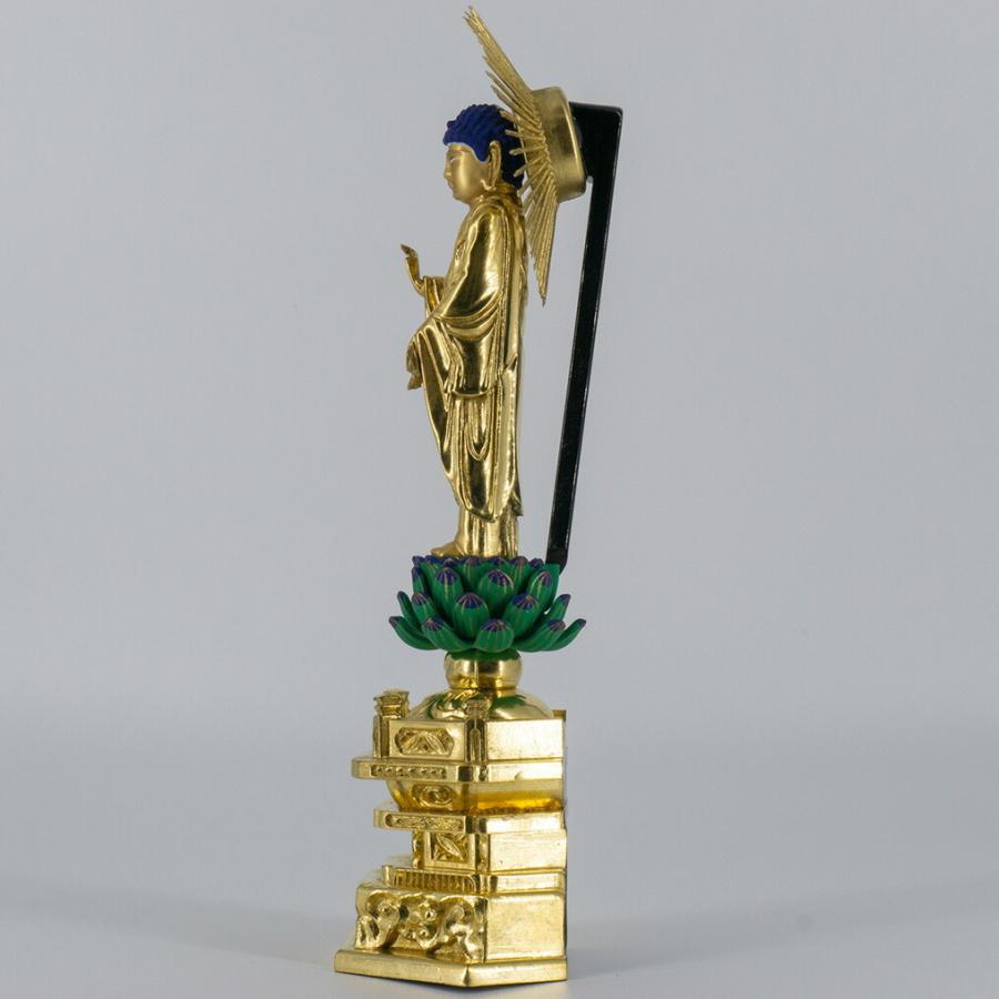 仏壇・仏具の窓口 仏像 浄土真宗 真宗大谷派 東本願寺派 東 中七肌粉 3寸 高21.2×巾7.4×奥5.0cmの画像
