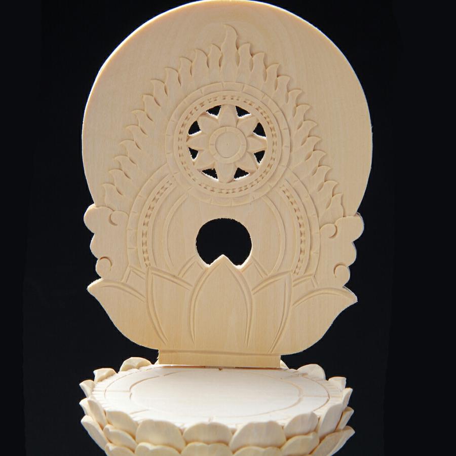 総白木彫六角台座(大日如来) 2.5寸 高さ28.5cm×巾13.8cm×奥行10.2cm