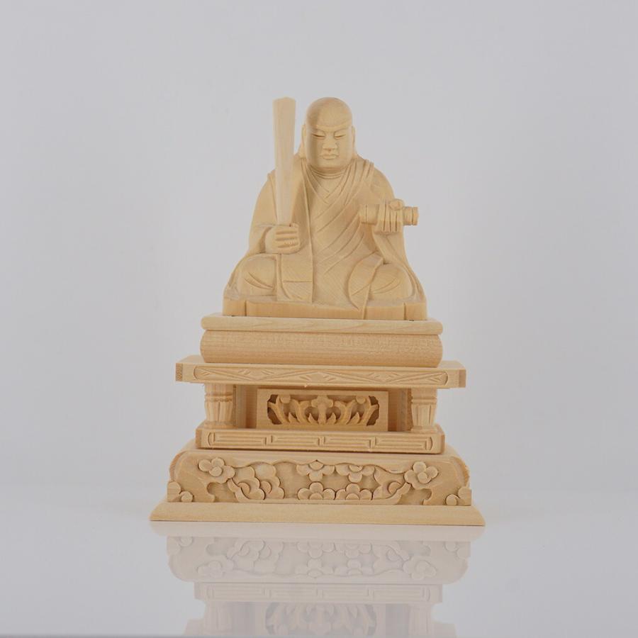 総白木 日蓮聖人 2.5寸 高15.8×巾12.0×奥88.0cm
