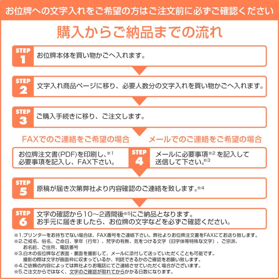 春日蓮付位牌 4.0寸 小さい位牌 ミニ位牌 本位牌 塗位牌 戒名 蓮華 文字入れ｜matsuobutsudan｜10