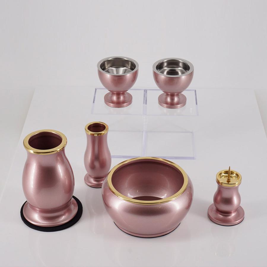 ルミエール6点セット ピンク 3寸 花高9.2直径6.0口径3.5cm