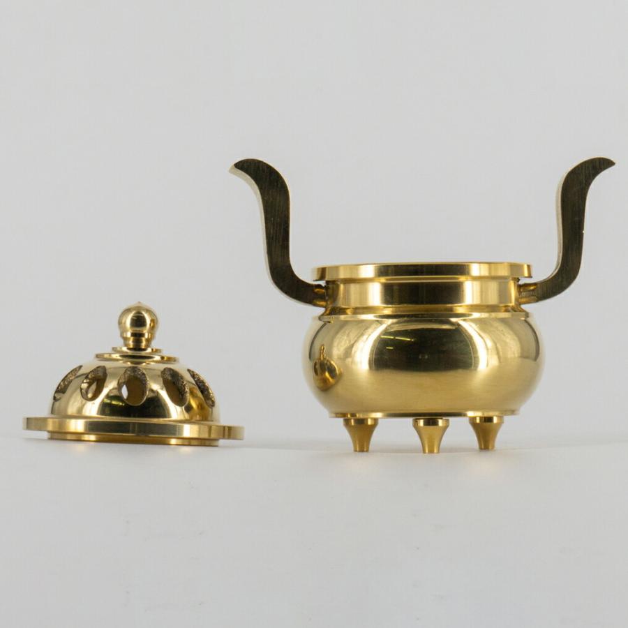 玉香炉 Amazon｜玉香炉 獅子付 磨き 2.5寸 (高さ7.1cm×幅8.1cm)｜仏壇用