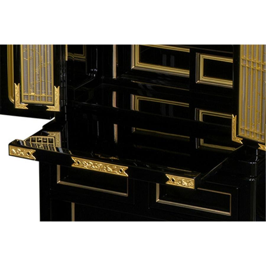 金仏壇 直置型 15号 YA100167 楽々セット西 金箔製 松材 高さ125.5cm