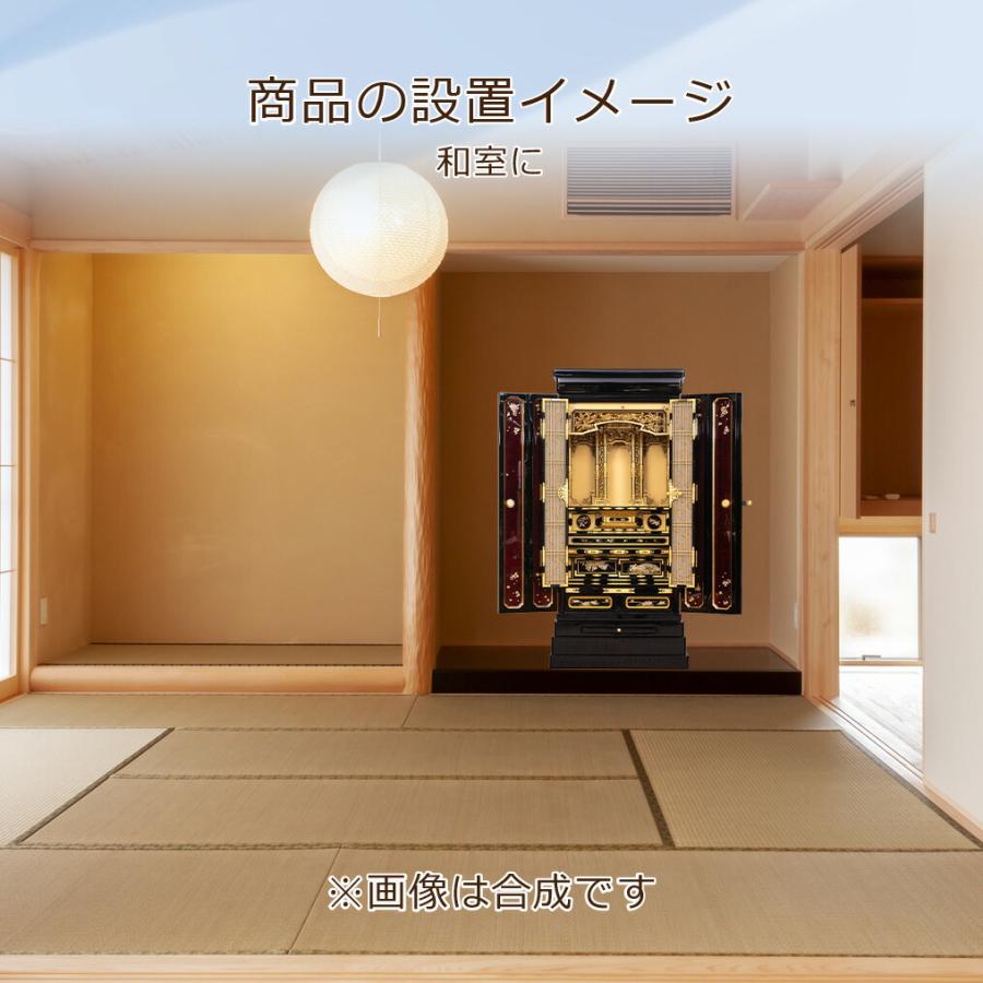 金仏壇 低台型 18号 YA100323 楽々セット西 金箔製 高134cm×幅63cm 