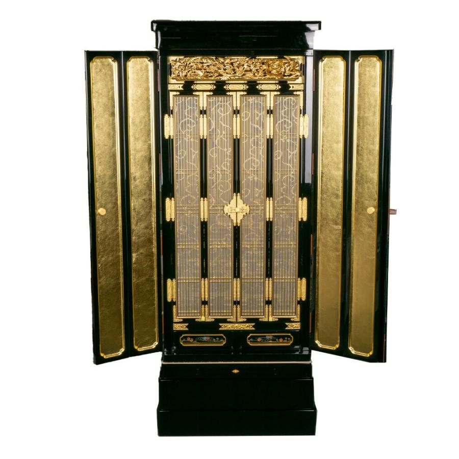金仏壇 直置型 20号 YA100246 金箔製 天然木 高さ165cm×幅65cm×奥行