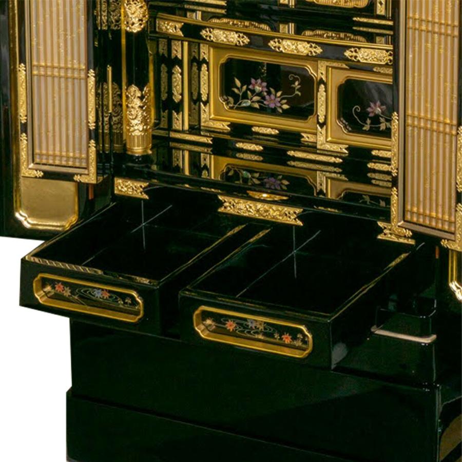 金仏壇 直置型 20号 YA100246 金箔製 天然木 高さ165cm×幅65cm×奥行