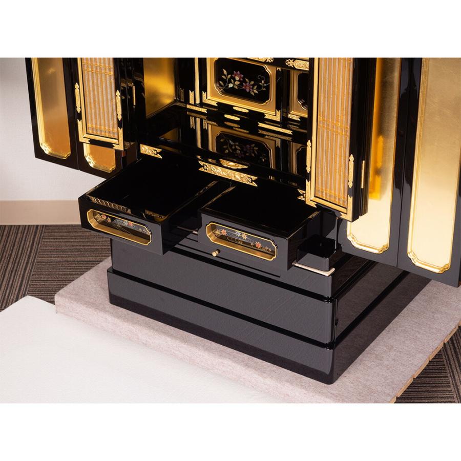 金仏壇 直置型 18号 YA100247 金箔製 高さ160cm×幅60cm×奥行52cm お西