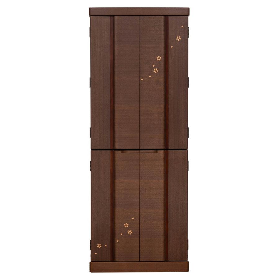 モダン仏壇 直置型 18号 YA100317 ウォールナット 高150cm×幅57cm×奥行