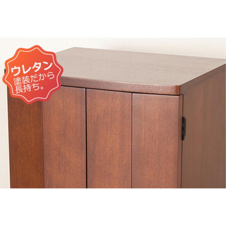仏具セット付 モダン仏壇 上置型 16号 YA100290 楽々セットC ディープ色 高さ48cm×幅40cm×奥行33cm さくら模様入_11