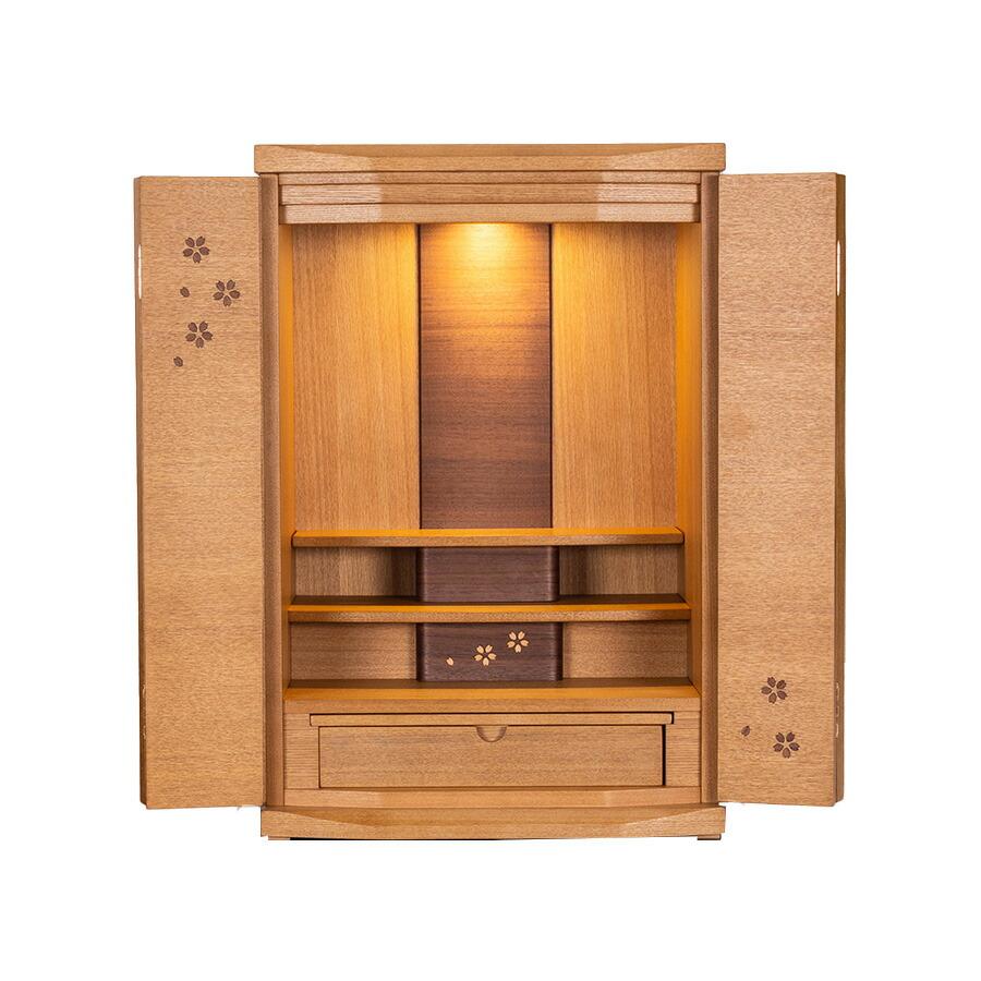 モダン仏壇 上置型 25号 YA100312 高76.0cm×巾51.5cm×奥行43.0cm ニレ