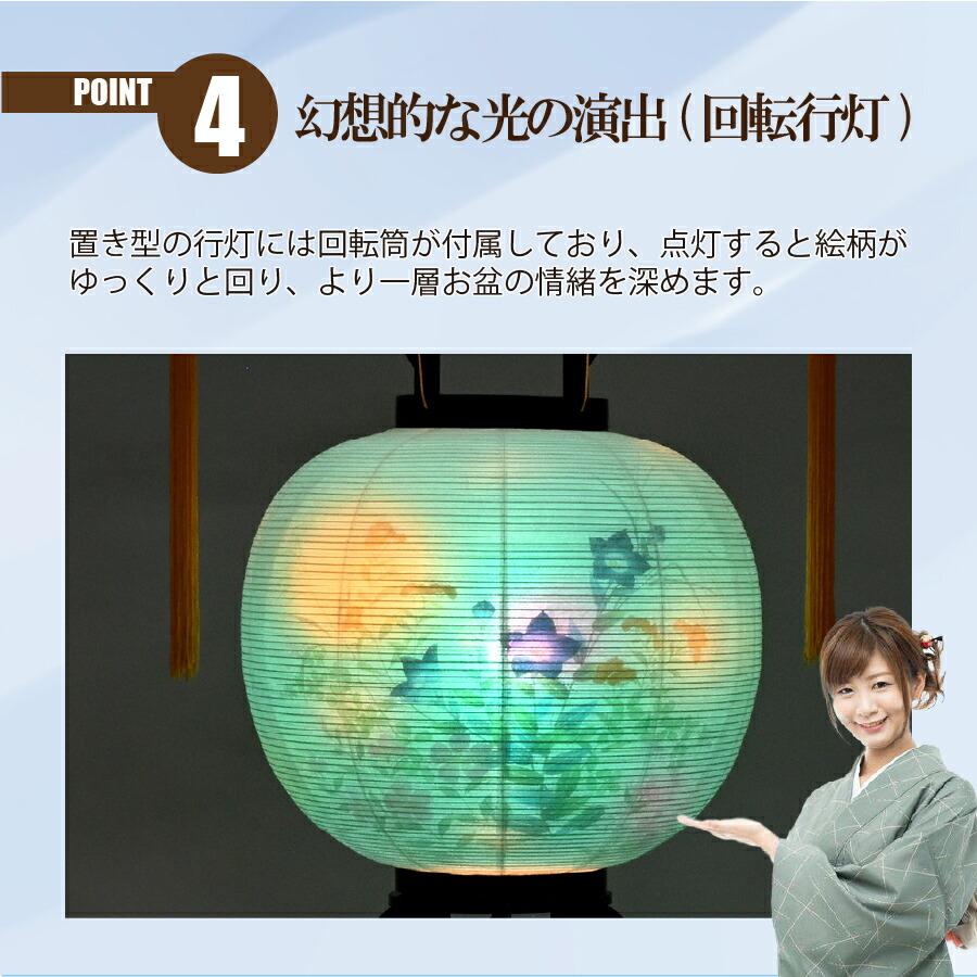 盆提灯 伝統型提灯 家紋入れ 住吉・行灯セット 清流セット 住吉 : 高さ89cm × 幅24.5cm/行灯 : 高さ84cm × 幅33cm_5