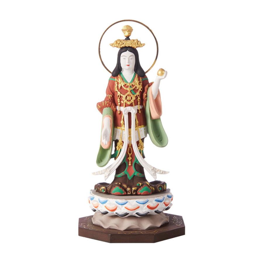 RIYAK 彩色吉祥天 BASIC 高11×幅5.5×奥5.5cm 柘植 仏像 : 仏壇・仏具の