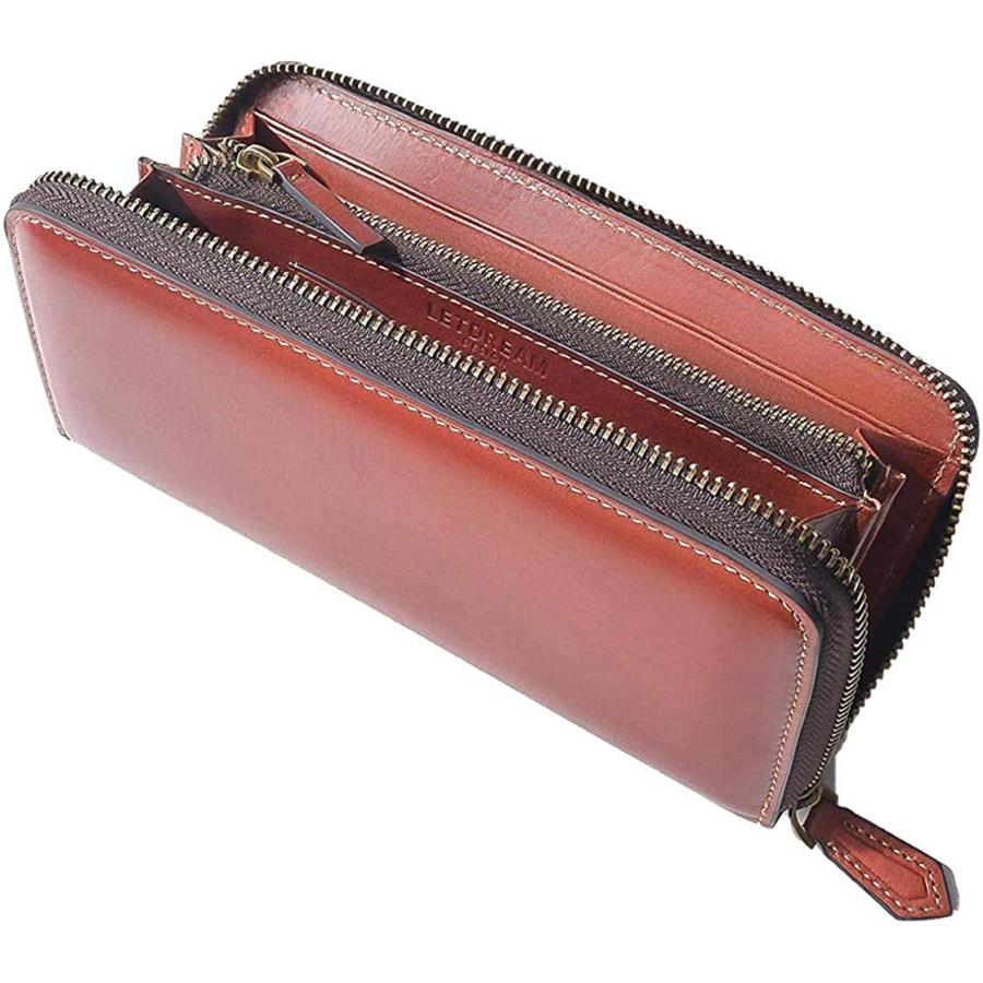 通販日本 レットドリーム Letdream イタリアンレザー 長財布 メンズ ラウンドファスナー 財布 小銭入れ 本革 Ldr ブラウン ブラウン 数量限定特別価格 Www Superavila Com