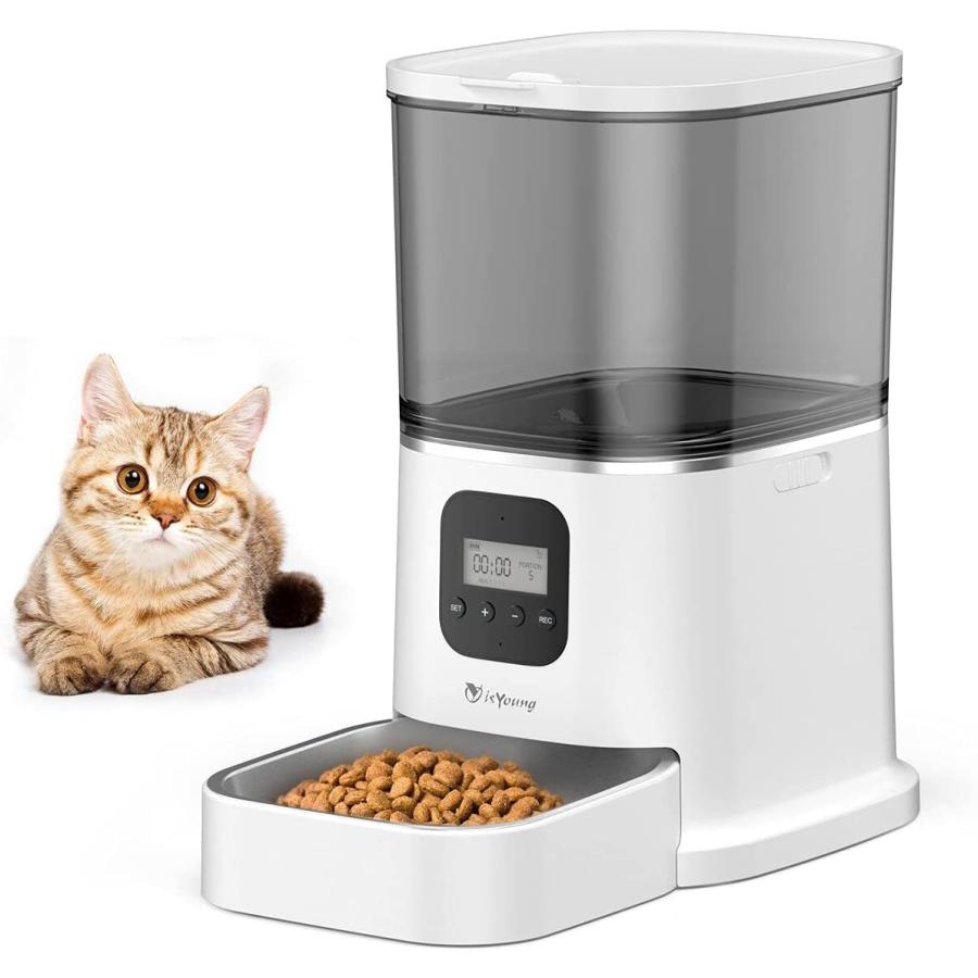 買得 自動給餌器 猫 中小型犬用 自動餌やり機 6l タイマー式 録音可 アプリ対応 操作簡単 留守 最大15日連続自動給餌 2種類給電設計 ペット用品 食器 餌やり 水やり用品 Oyostate Gov Ng
