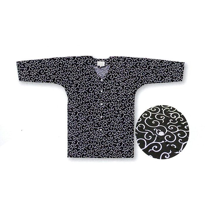 鯉口シャツ nm_0443 唐草 紺 M〜LL | 鯉口 シャツ 七分袖 祭 祭り 衣装