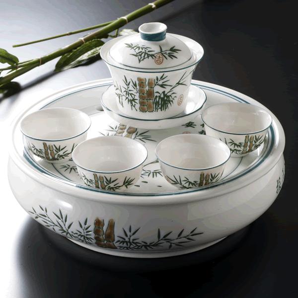富貴竹蓋碗セット 手彫り-中国茶を楽しむ為の必要道具｜matsurika-jp