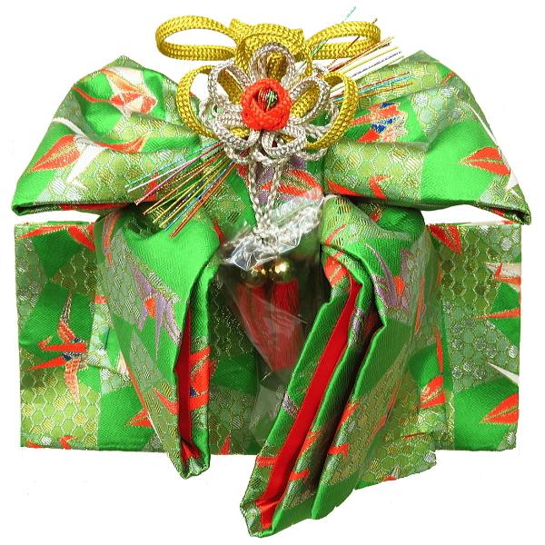 正絹袋帯からの作り帯 文庫結び アンティーク 七五三ジュニア帯 鶴