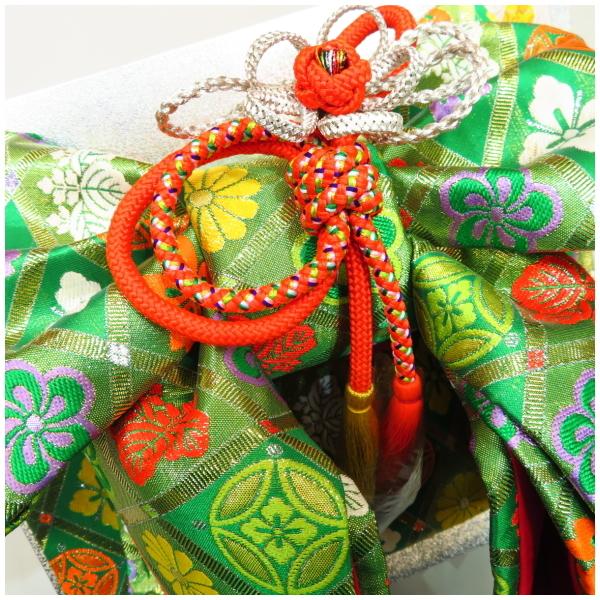 七五三 7歳 女の子 結び帯(大寸)【緑×花】子供用 : 祭屋 そなみ呉服店