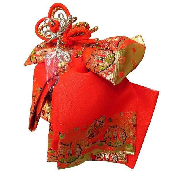 七五三 7歳 女の子 結び帯(大寸)【雪輪×朱色】子供用 : 祭屋 そなみ