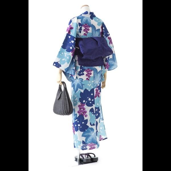 浴衣　着物　単衣　美品　パープル　紫　ぶどう　マスカット　グレープ　撫松庵 浴衣着物単衣美品パープル紫ぶどうマスカットグレープ撫松庵