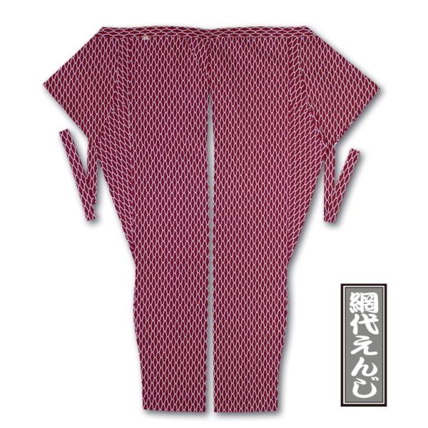 日本の首都江戸一・股引・柄（網代えんじ）巾広 〜特大フト 亭主持ち用