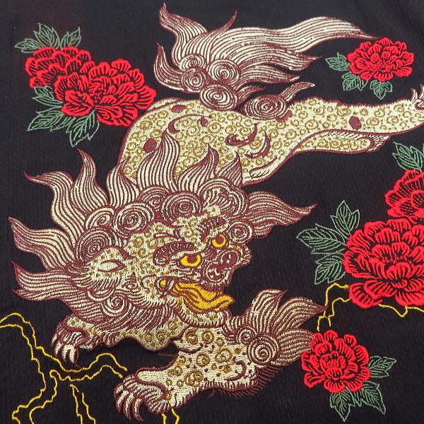 中古★Supreme 花柄 丼 直径約20cm 鯉の和柄 東京いろは・刺繍・唐獅子牡丹（黒）小サイズ（S）〜特大サイズ（LL