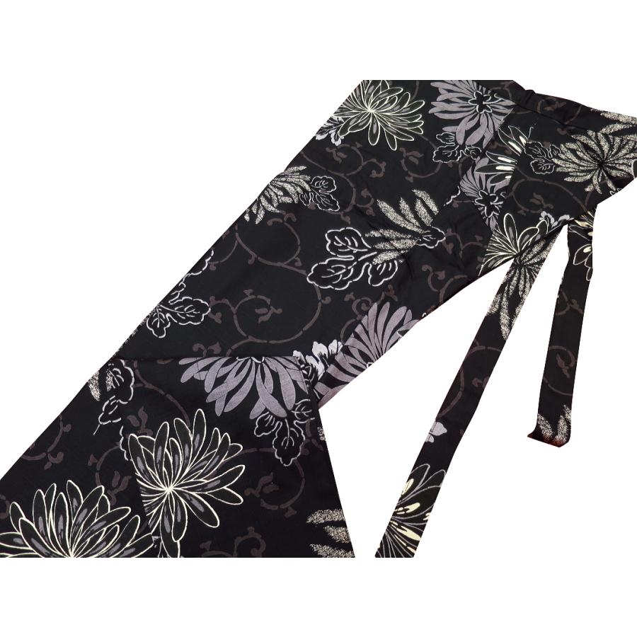 股引き 乱菊と唐草（黒）股引き 男女兼用 義若オリジナル : 祭屋 そ