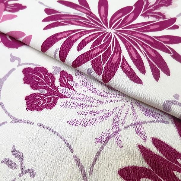 股引き 乱菊と唐草（白ピンク）股引き 男女兼用 義若オリジナル