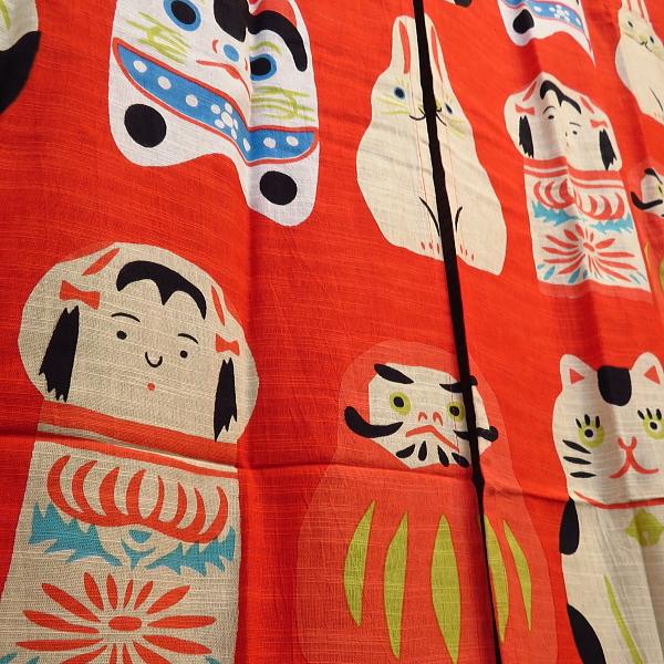 暖簾・のれん 「民芸達・赤」 : 祭屋 そなみ呉服店 - 通販 - Yahoo