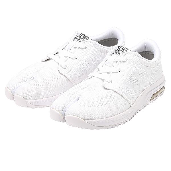 スポーツジョグAIR（白）エアークッション 地下足袋スニーカー（靴ひも