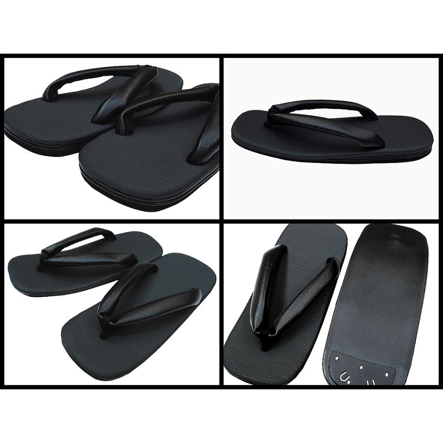 雪駄 セッタ 雪駄 エピ調・オールブラック（黒）黒ライト底 Sサイズ