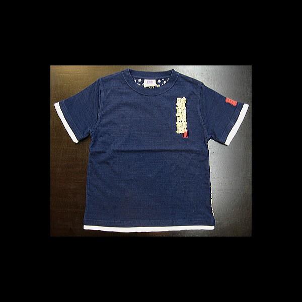 Tシャツ 和柄 和柄半袖Tシャツ だるま・達磨・ダルマ（紺） : 祭屋 そ