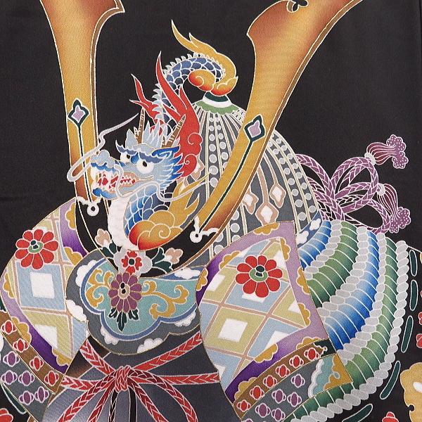 兜・宝尽くし・黒】男児 初着 祝着 のしめ 産着 男の子のお宮参り着物