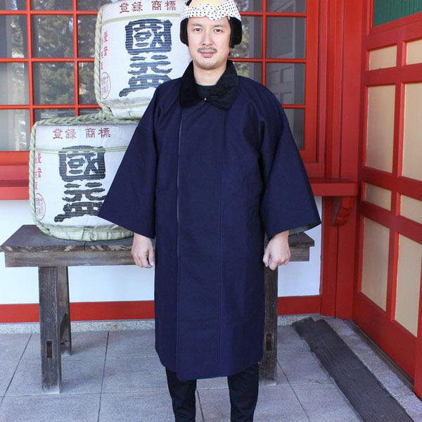 法被用 被布コート 刺子（濃紺） 大人用フリーサイズ : 祭り用品専門店