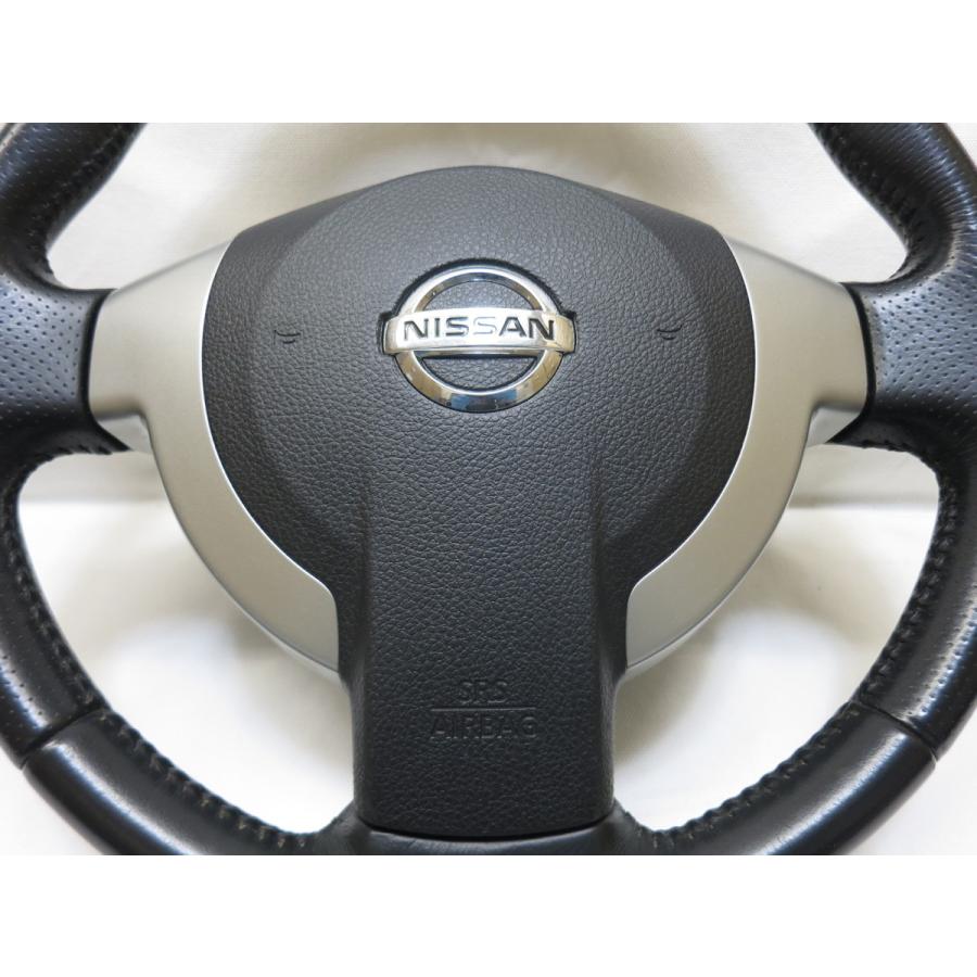 エクストレイルT31 純正 革 ステアリング 運転席 エアバック