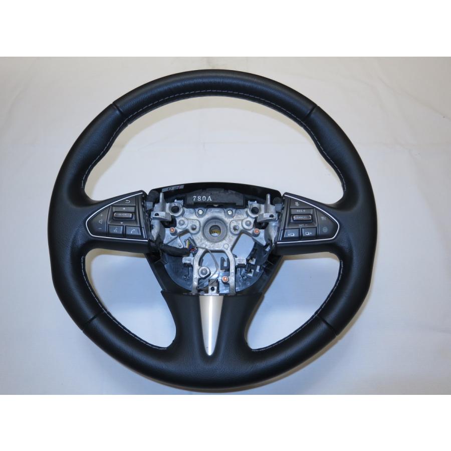 スカイライン V37 YV37 HV37 HNV37 純正 革 ステアリング ハンドル