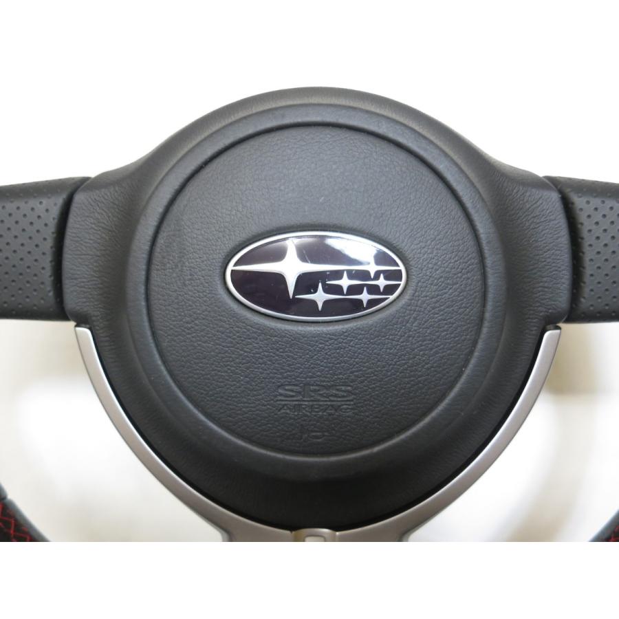 ホンダ 本革仕上げ 赤ステッチ付 ステアリング エアバックカバー【美品】♪ 美品!シビックFN2 タイプRユーロ 純正 革 ステアリング 運転席 エア