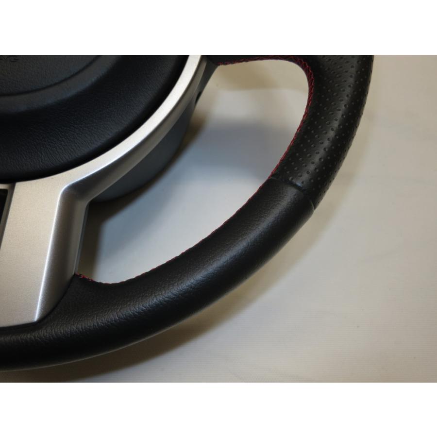希少!レッドステッチ! BRZ ZC6 純正 革 ステアリング ハンドル エア