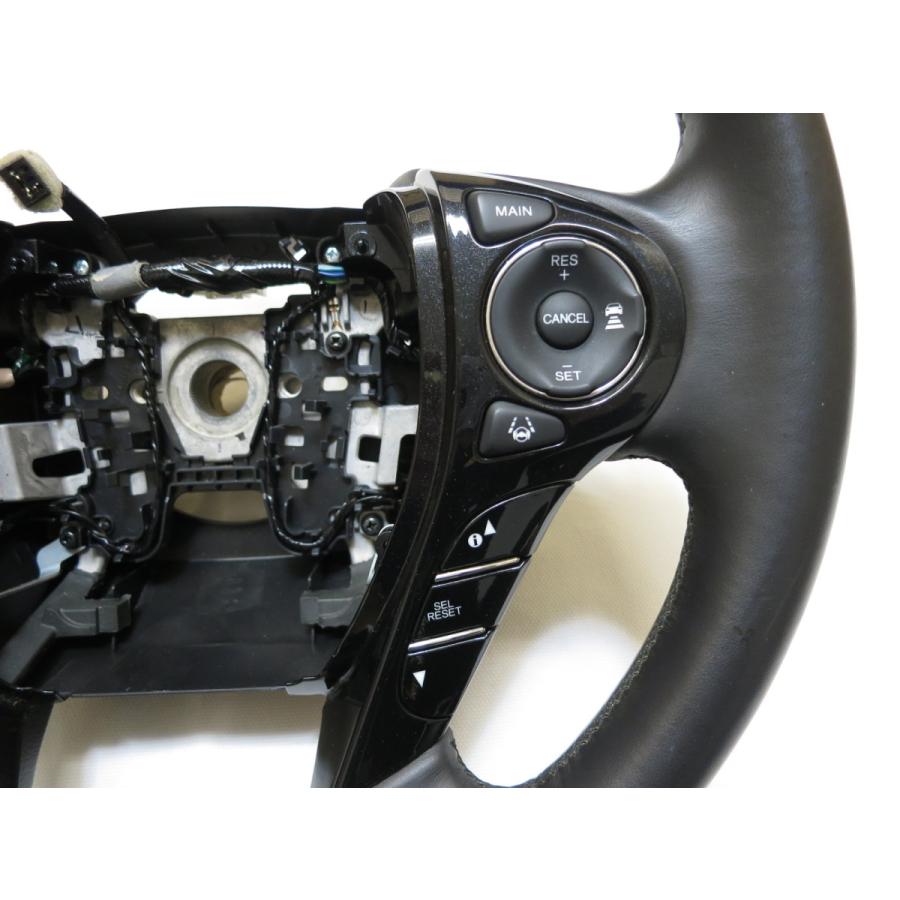 【極美品】CR6 アコードハイブリッド 純正 ステアリング ウッドコンビ 黒木! アコード CR6 CR5 純正 ウッド ウッディ コンビ ステアリング
