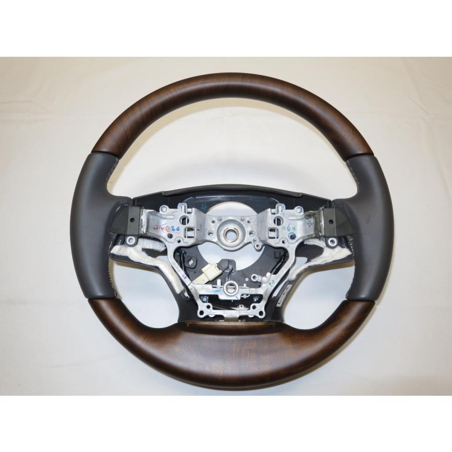 美品! LS LS460 LS600h 後期 純正 ウッド ステアリング ハンドル