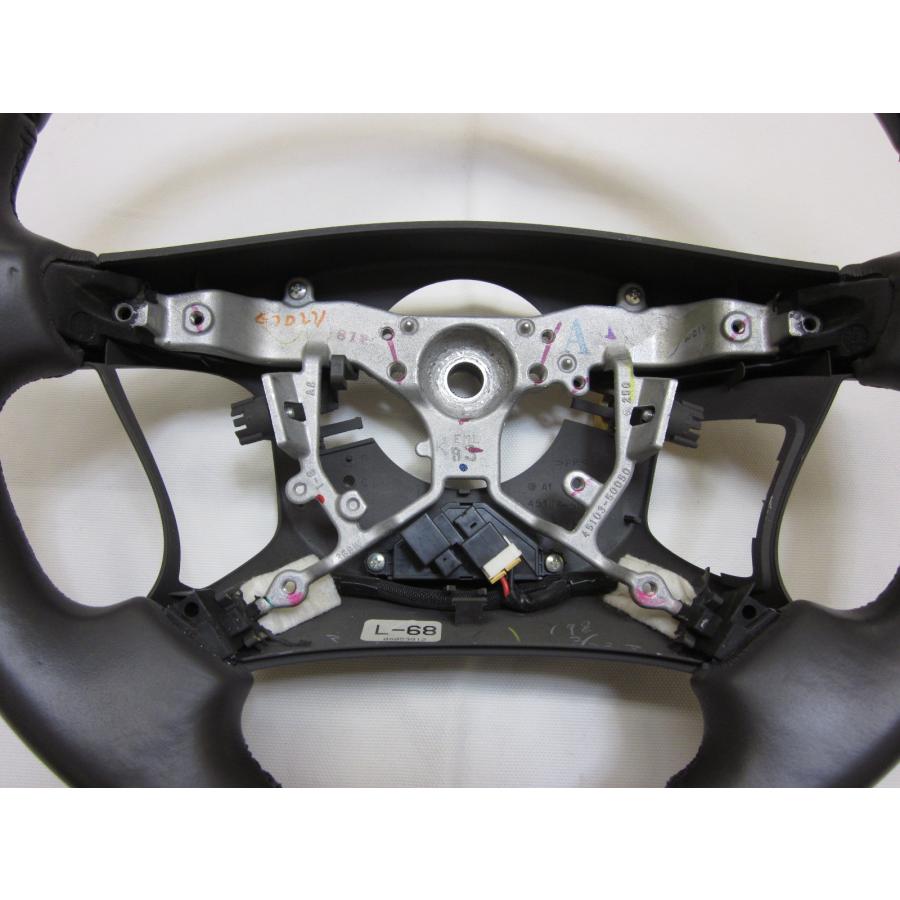 レクサス　LS600 LS460純正 コラム下 ハンドル下 カバー　革 濃茶木！LS レクサス LS460 LS600h 前期 純正 本杢 ウッド