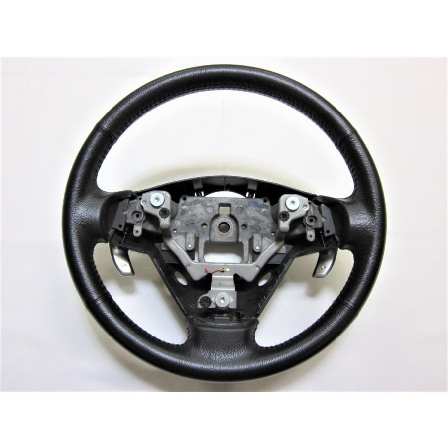 希少! パドル付! RX8 RX-8 RXー8 SE3P 純正 革 ステアリング ハンドル