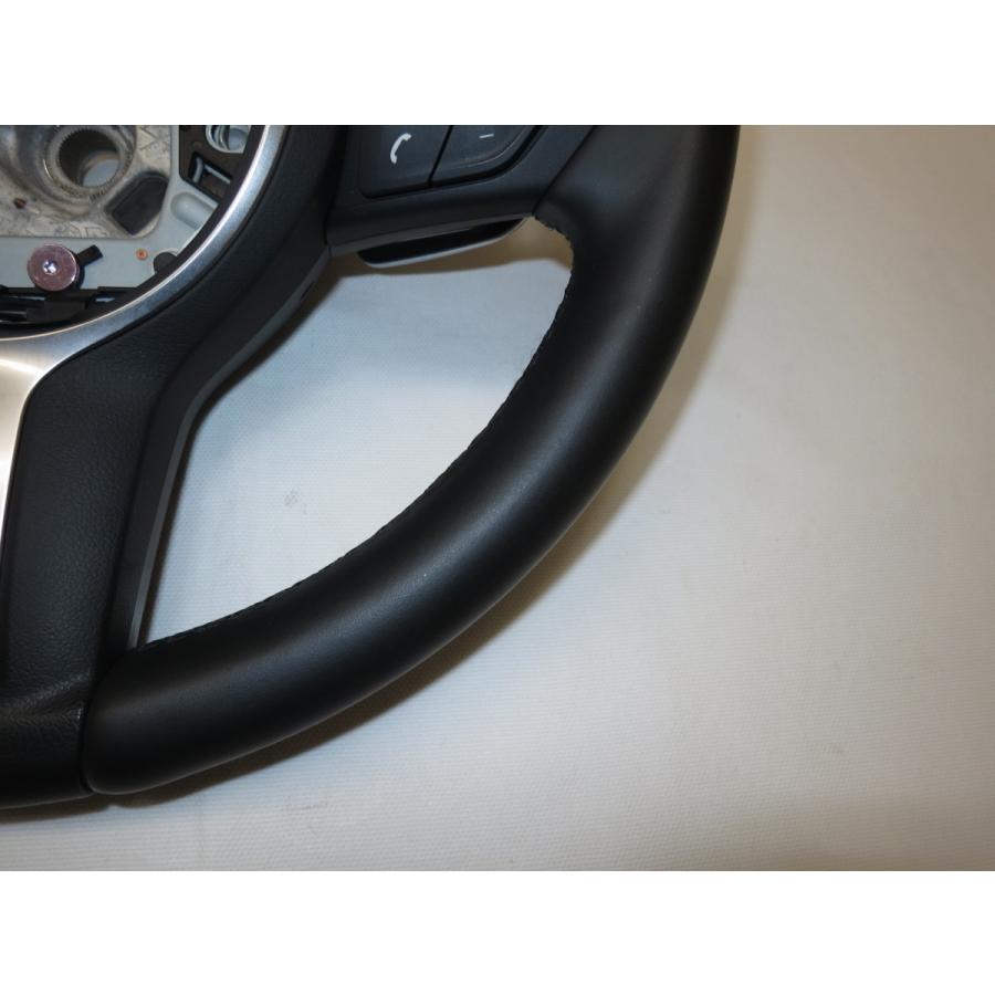 希少!パドルシフト付!! F31 320i BMW純正 革 ステアリング ハンドルF30