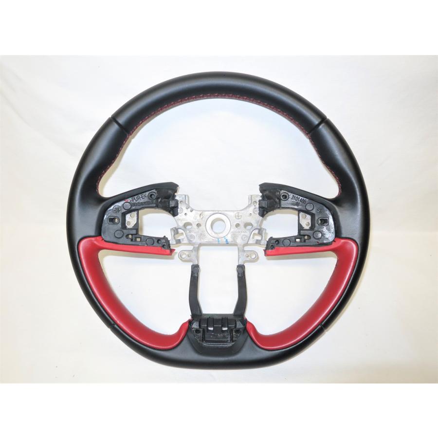 し*び様 【美品】シビック タイプR FK8 前期 純正 ステアリング 美品! シビック FK8 タイプR TYPE-R 純正 革 ステアリング ハンドル