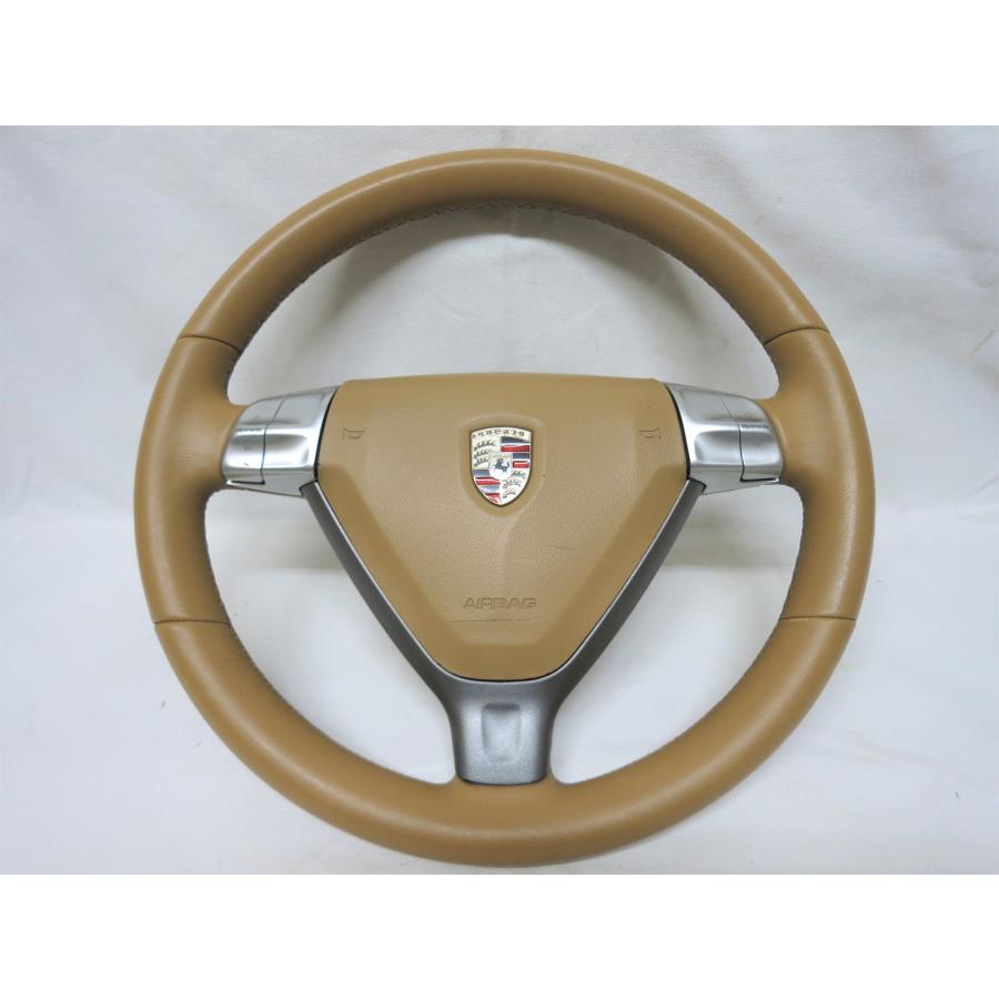 ケイマン 987 ポルシェ 純正 革 ステアリング 運転席 エアバック