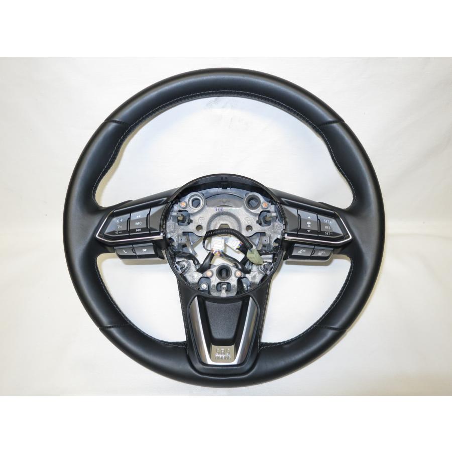 美品! ヒーター付! CX-5 KF 後期 純正 革 ステアリング ハンドル